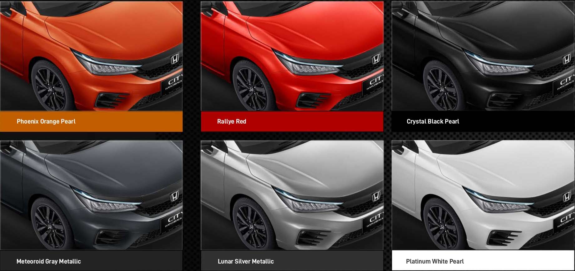 PILIHAN WARNA HONDA CITY HATCHBACK RS